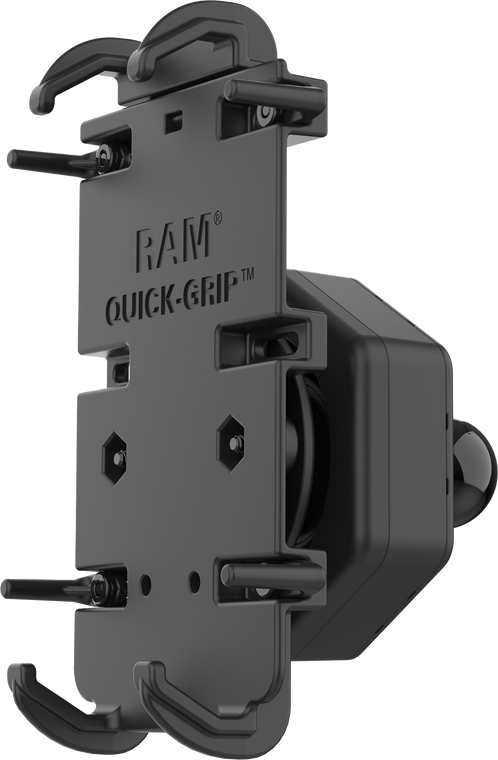 Ram - Quick-grip Xl Phone Holder With Vibe-safe Adapter & Ball - RAM-HOL-PD4-462B