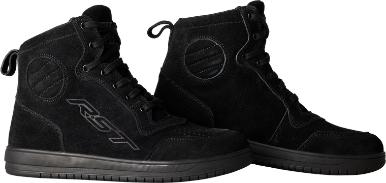 Rst - Hitop Moto Sneaker Ce Boot Black Suede  Sz 7 - 103052BLK-40