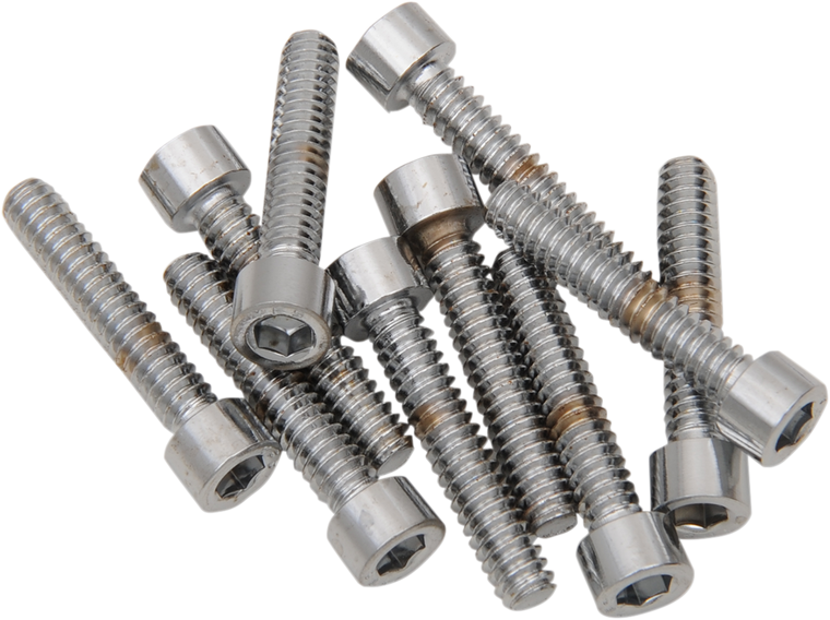 Drag Specialties - Bolts - Socket-Head - Smooth - 10-24 x 3/4" - #8 & #10 Fine and Coarse Bolts - MPB194S