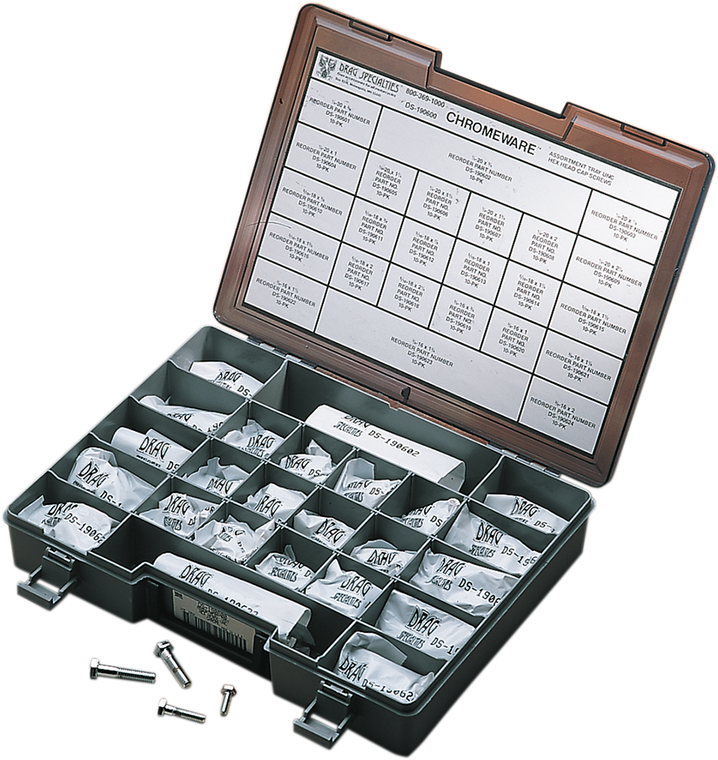 Drag Specialties - Head Bolt Assortment - Hex - Coarse-Thread - Hex-Head Bolt Assortment - MK147