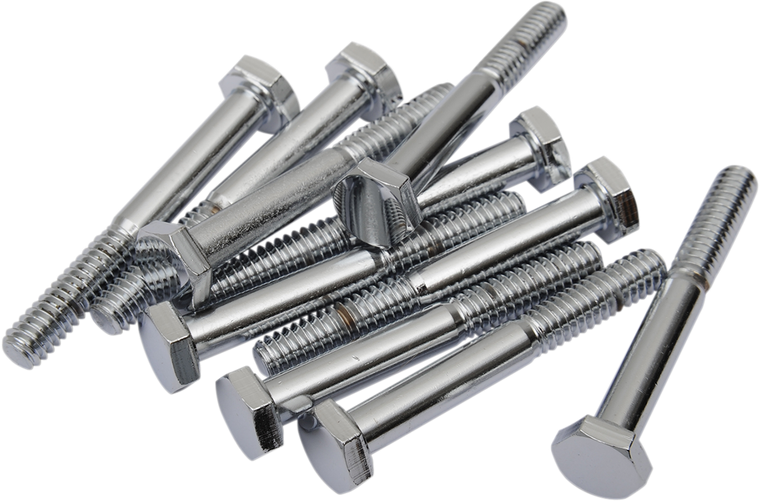 Drag Specialties - Bolts - Hex-Head - Chrome - 1/4"-20 x 2-1/4" - Replacement Hex-Head Bolts - MPB121