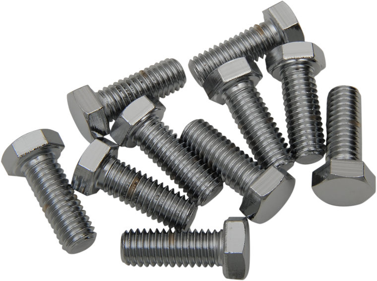 Drag Specialties - Bolts - Hex-Head - Chrome - 3/8"-16 x 1" - Replacement Hex-Head Bolts - MPB132