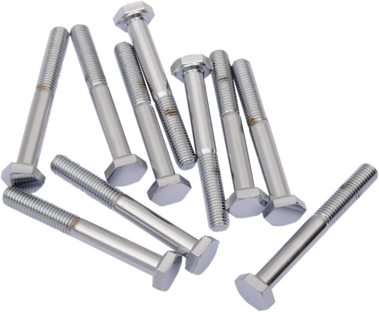 Drag Specialties - 1/4-28 X 2 1/4 Chrome Hex Head - Fine-Thread Hex-Head Bolt Assortment - MPB145