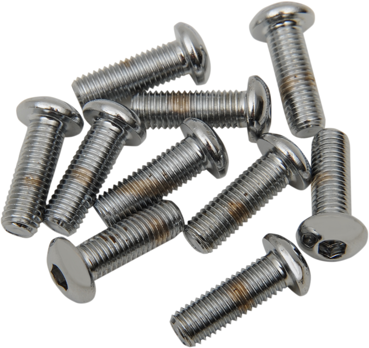 Drag Specialties - Bolts - Button-Head - 1/4"-28 x 1/2" - Replacement Button-Head Bolts - MPB419