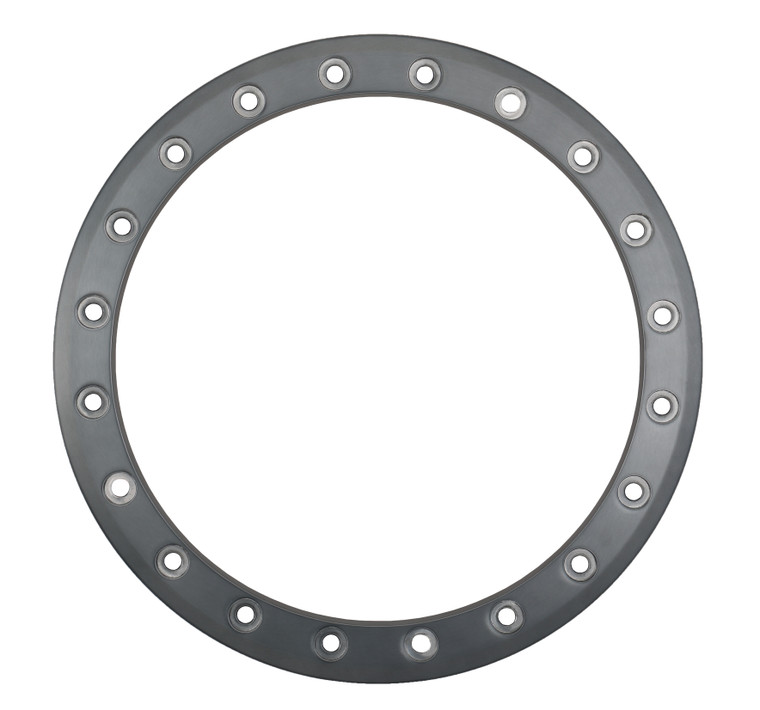 System 3 - Sb8-sb9 15" Beadlock Ring 10mm 20-hole Gloss Brushed Gry - 15S3RING-520