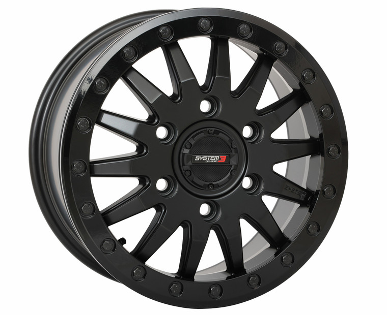 System 3 - Sb8 Wheel 15x7 5+2 (+38mm) 6/5.5 Matte Black - 15S3-8565