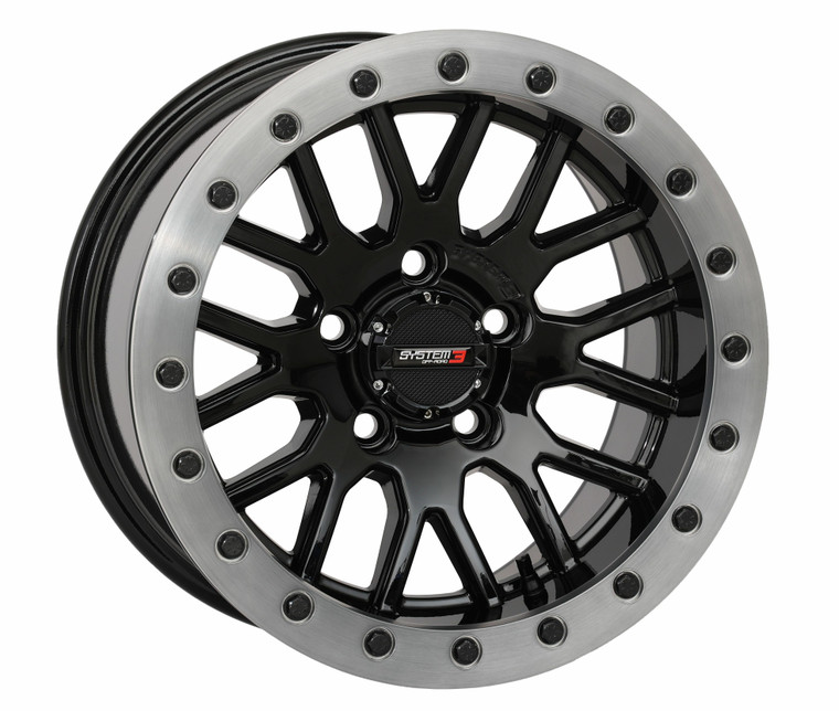 System 3 - Sb9 Wheel 15x9 5+4 (+10mm) 5/4.5 Gloss Black - 15S3-9144