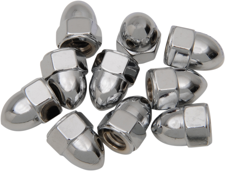 Drag Specialties - Nut - Acorn - Chrome - 1/4"-28 - Acorn Nut Sets - MPB104