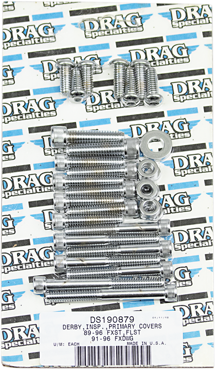 Drag Specialties - Bolt Set - Primary - Knurled - Softail - Bolt Set - MK266