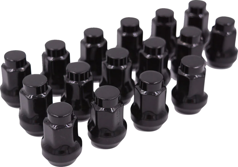 Raceline Wheels - 16 Pack 3/8" X 24mm (14mm Hex, Conical) Black - ALUGB-13BX