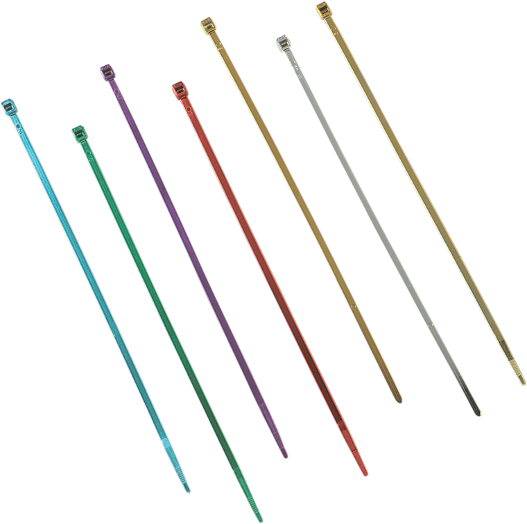 Drag Specialties - Cable Tie - 7" - Chrome - 10-Pack - Cable Ties - 10-6010C-10-HC3