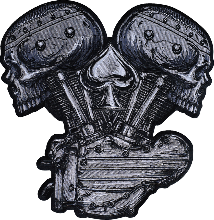 Lethal Threat - Patch Metal & Mayhem V Twin Large - LT30247