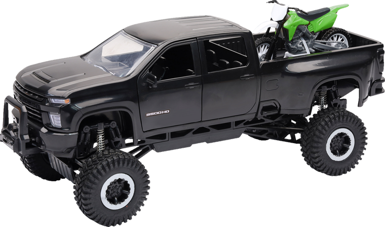 New Ray Toys - Chevy Off Road Pickup With Dirt Bike - SS-37596 New Ray Toys - Chevy Off Road Pickup With Dirt Bike - SS-37596