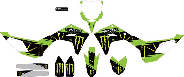 D'cor Visuals - Graphic Kit Monster Energy Slash Kx450 - 20-20-137