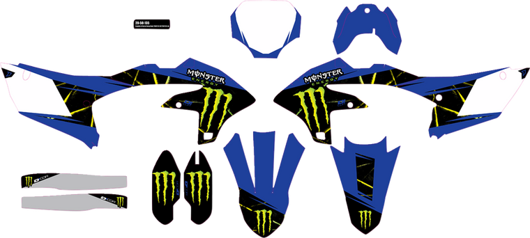 D'cor Visuals - Graphic Kit Monster Energy Slash Yamaha - 20-50-135