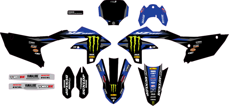 D'cor Visuals - Graphic Kit Monster Star Yamaha Yzf 250 - 20-50-414