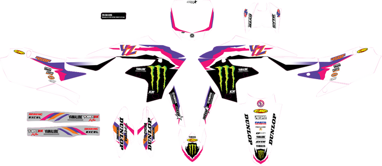 D'cor Visuals - Graphic Kit Mey Retro Yz450 - 20-50-605