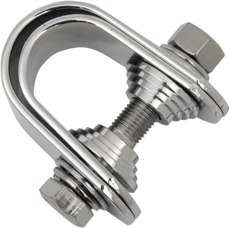 Drag Specialties - Mini Speedometer/Tachometer Clamp - For 1"/1.25" Tube - Chrome - Clamp Assembly for Mini Speedometer/Tachometer - 21-6808A1-BC202