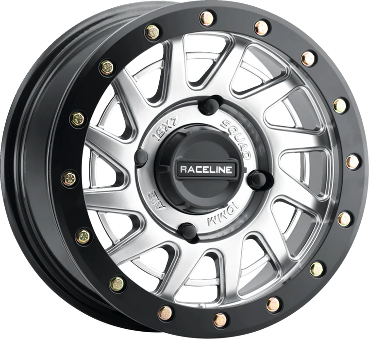 Raceline Wheels - Wheel Squad Slvr W/ Blk Ring 15x7 4x156 +38 - A12SB-57056+38