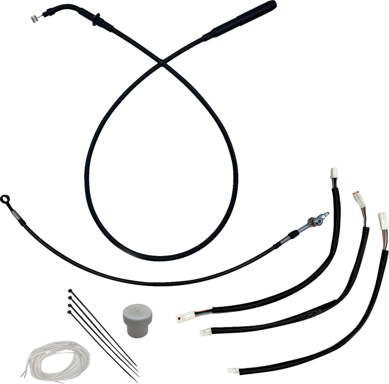 Fat Baggers Inc. - Ez Install Kt  H-bar Plus 4" Flhx, Flhxse Black - 149012-B