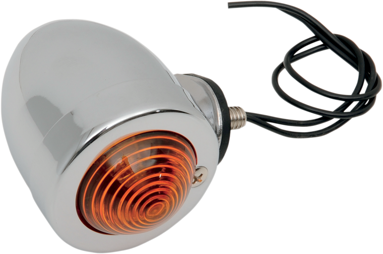 Drag Specialties - Bullet Light with Mount - Dual Filament - Amber Lens - Bullet Marker Lights  Marker Light - 162052-BC207