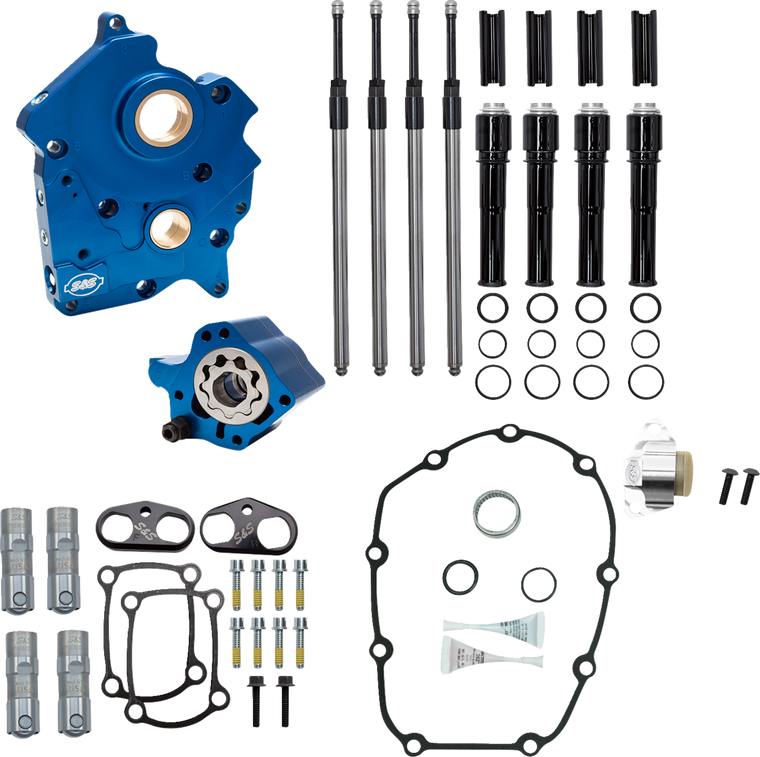 S&s Cycle - Cam Chest Kt W/o Cams Chain Drive Oil Cooled Blk Pr M8 17-23 - 310-1262