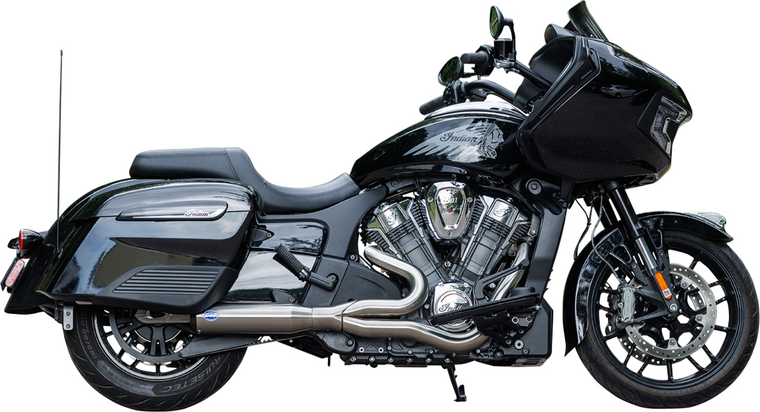 S&s Cycle - Exhaust Qualifier 2:1 50 State Brushed Stainless Challenger - 550-1083