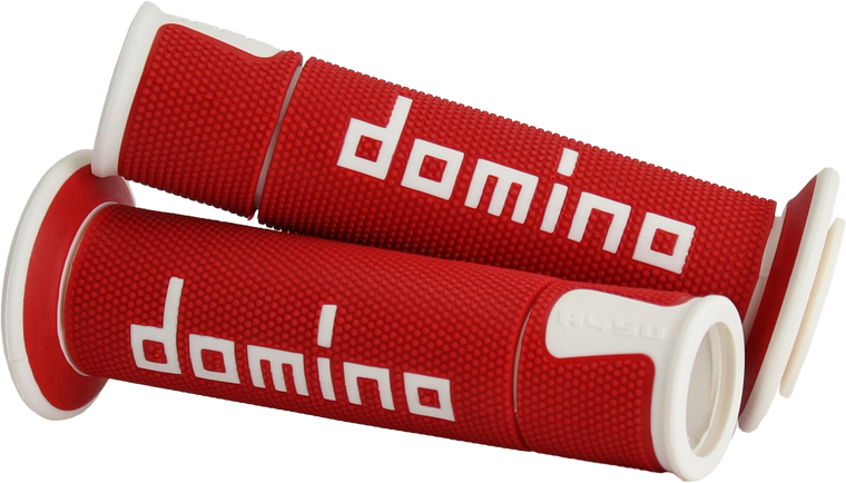 Domino Racing - A450 Road Racing Grips Red/white Pair - A45041C4642B7-0