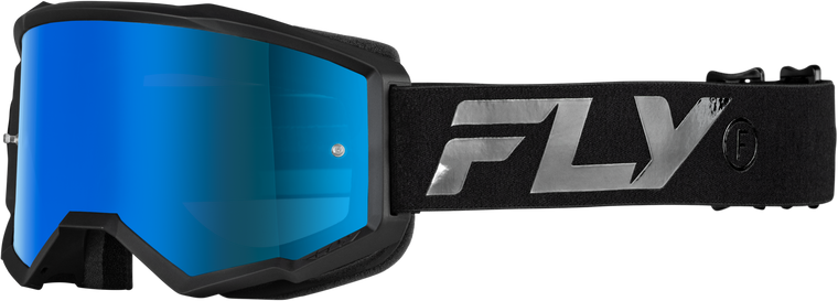 Fly Racing - Zone Goggle Black/black W/ Sky Blue Mirror/smoke Lens - 37-51525