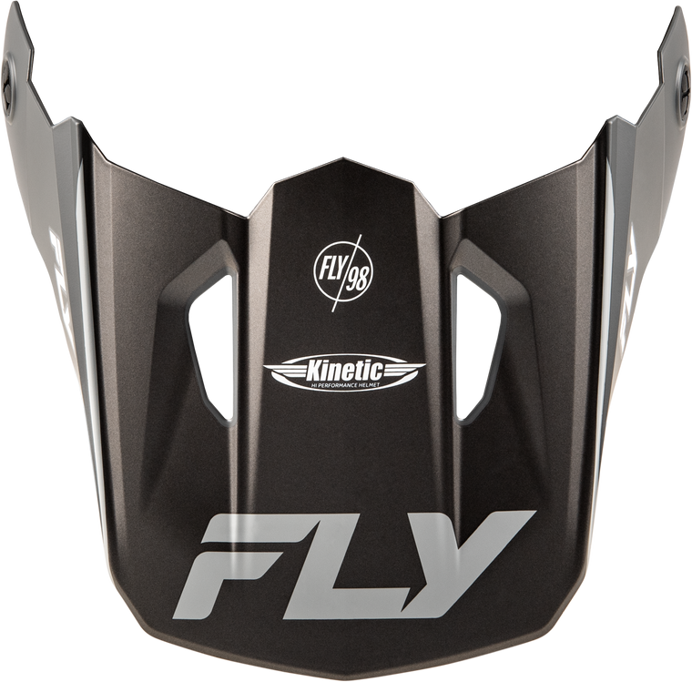 Fly Racing - Kinetic Rally Helmet Visor Matte Grey/black/white Md/lg - 73-8691