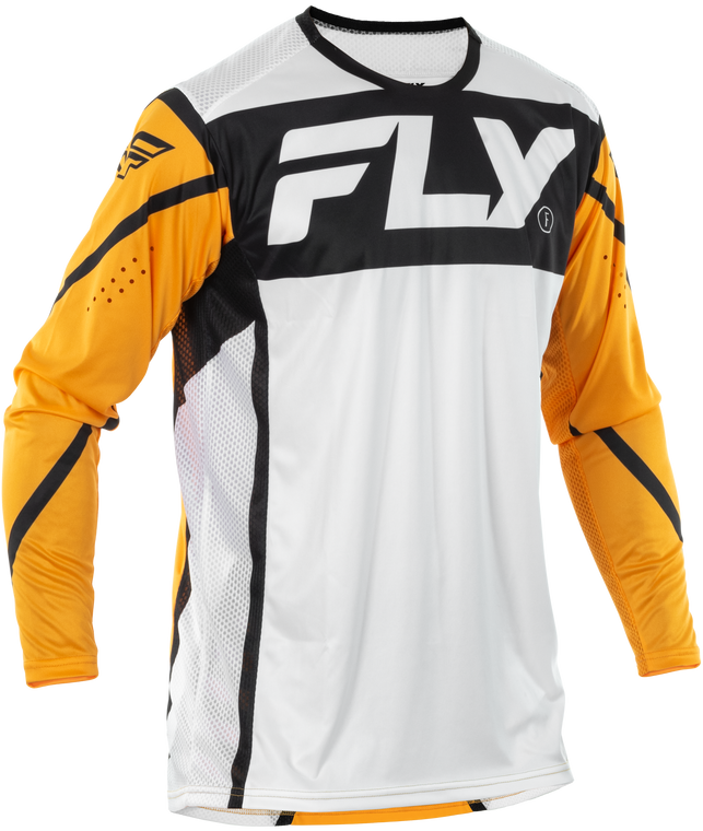 Fly Racing - Youth Lite Jersey White/black/mustard Yxl - 378-723YXL