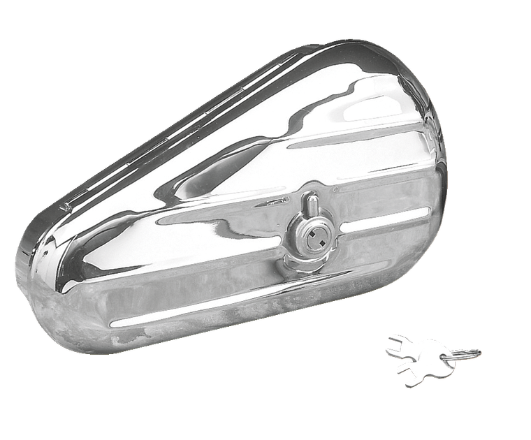 Drag Specialties - Right Teardrop Toolbox - Chrome - Teardrop Toolbox - 19224