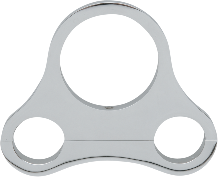 Drag Specialties - 1.25" T-Bar Single Gauge Mount - Chrome - For 2.375/2.4" Mini Gauge - Tee-Bar Gauge Mounts - 373866