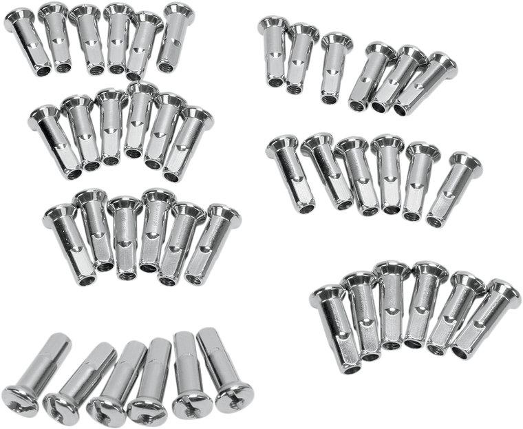Drag Specialties - Spoke Nipples - Stainless Steel - X-Long - Replacement Nipples for Spoke Set - 160500SSE42-HC3