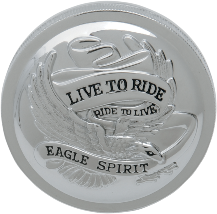 Drag Specialties - Gas Cap - Vented Live To Ride - Chrome - "Live to Ride" Gas Cap  Vented - 72644