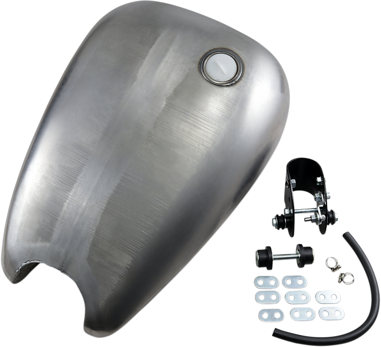 Drag Specialties - Smooth-Top Single-Cap Style Extended Gas Tank - XL - Extended Smooth-Top QuickBob Rubber-Mount Gas Tank - 11586-BX46