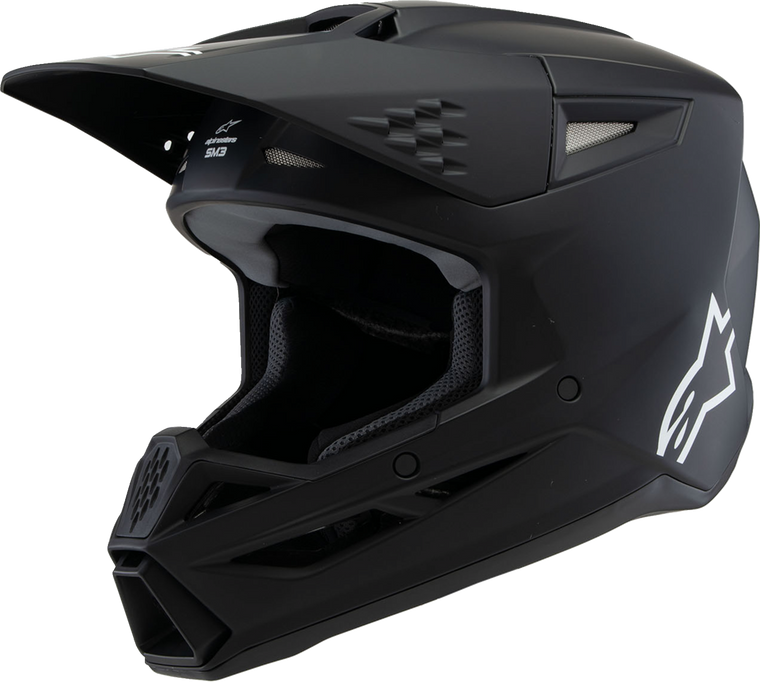 Alpinestars - Helmet Youth S-m3 Solid Blk Matt Ece06/dot Ys - 8302225-110-YS