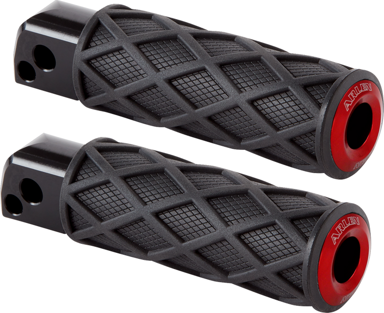 Arlen Ness - Footpegs Passenger Diamond, Red - 400-060