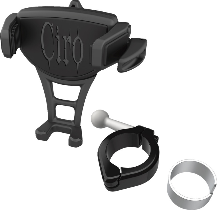Ciro - Holder Phone Constrictor Blk, H-bar Mnt 1-1/8", 1-1/4"  Blk - 50355