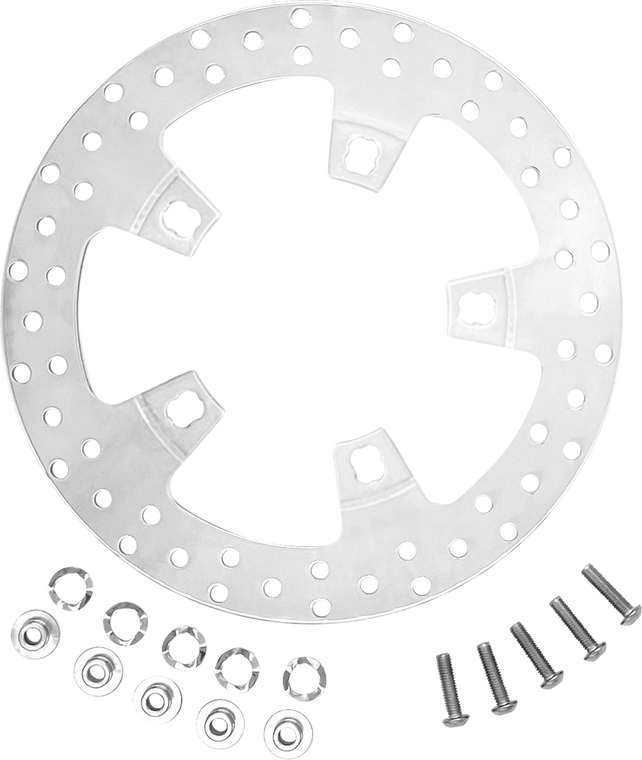 Coastal Moto - Rotor Front 320mm 2024 Flhx,fltr  Polished - CM-FR-320P