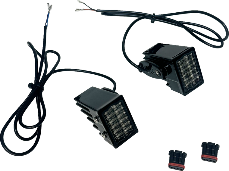 Custom Dynamics - Light High Performance Led R. Turn Signals Black W/smk Lens - CD-RTS-18ST-B