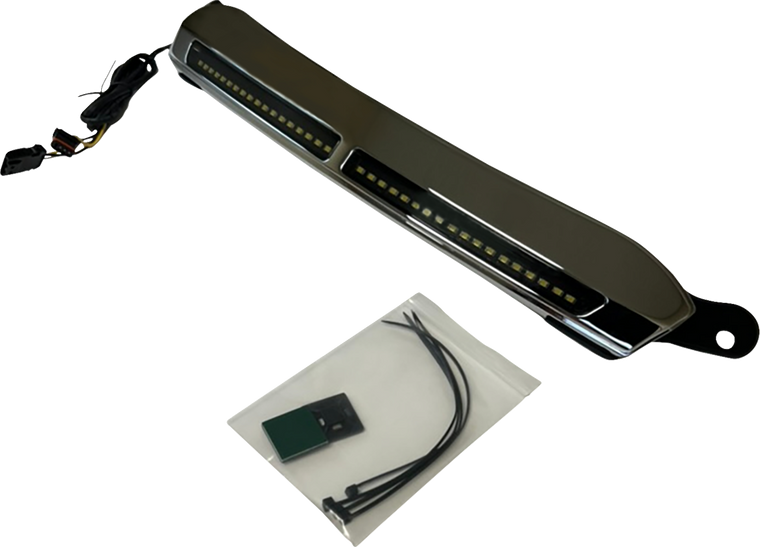 Custom Dynamics - Lights Led Windshield Trim Chrome Road Glide - CD-RG-CV-W-C