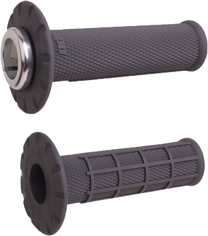 Odi - Micro-x Lock-on Grips Half-waffle Graphite/silver - H36MXH