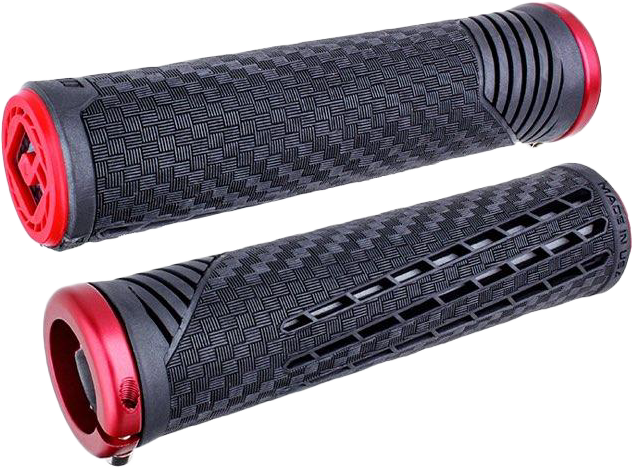 Odi - Cf11 V2.1 Bmx Grips Pearl Blk/red W/matte Red - F35CFBR-R
