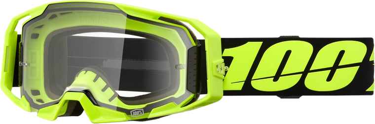 100-percent - Armatic Goggle Neon Yellow Clear Lens - 50059-00004