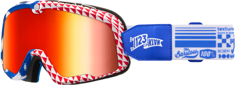100-percent - Barstow Goggle Artist Series 123 Klan Mirror Red Lens - 50000-00023