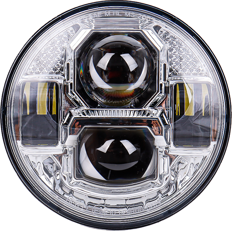 Pathfinder - 5 3/4" Led Headlight Rugged Ultra View Chrome - UV5C