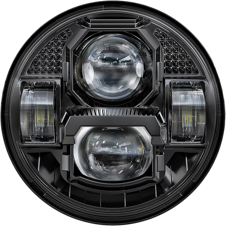 Pathfinder - 5 3/4" Led Headlight Rugged Ultra View Black - UV5B