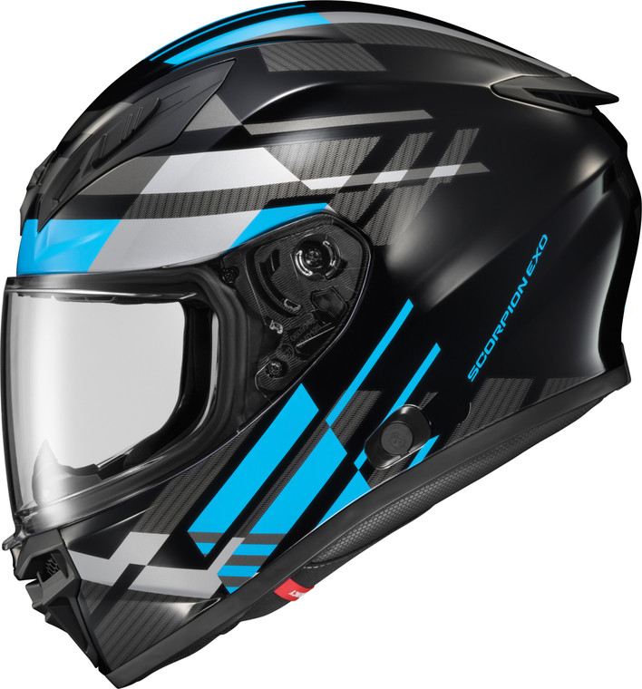 Scorpion Exo - Exo-r430 Full-face Helmet Paradox Light Blue Md - 43-1044 Scorpion Exo - Exo-r430 Full-face Helmet Paradox Light Blue Md - 43-1044