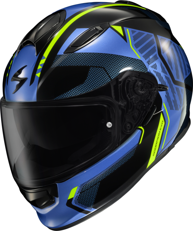 Scorpion Exo - Ryzer Full-face Helmet Switch Blue/hi-viz Md - RYZ-1204